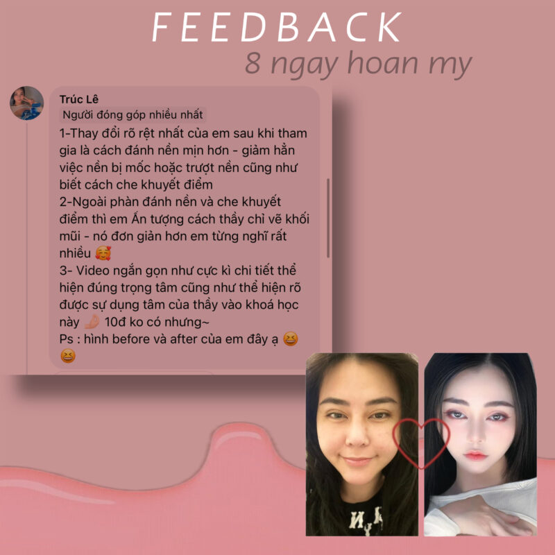 Feedback học viên khoá 8 Ngày Hoàn Mỹ